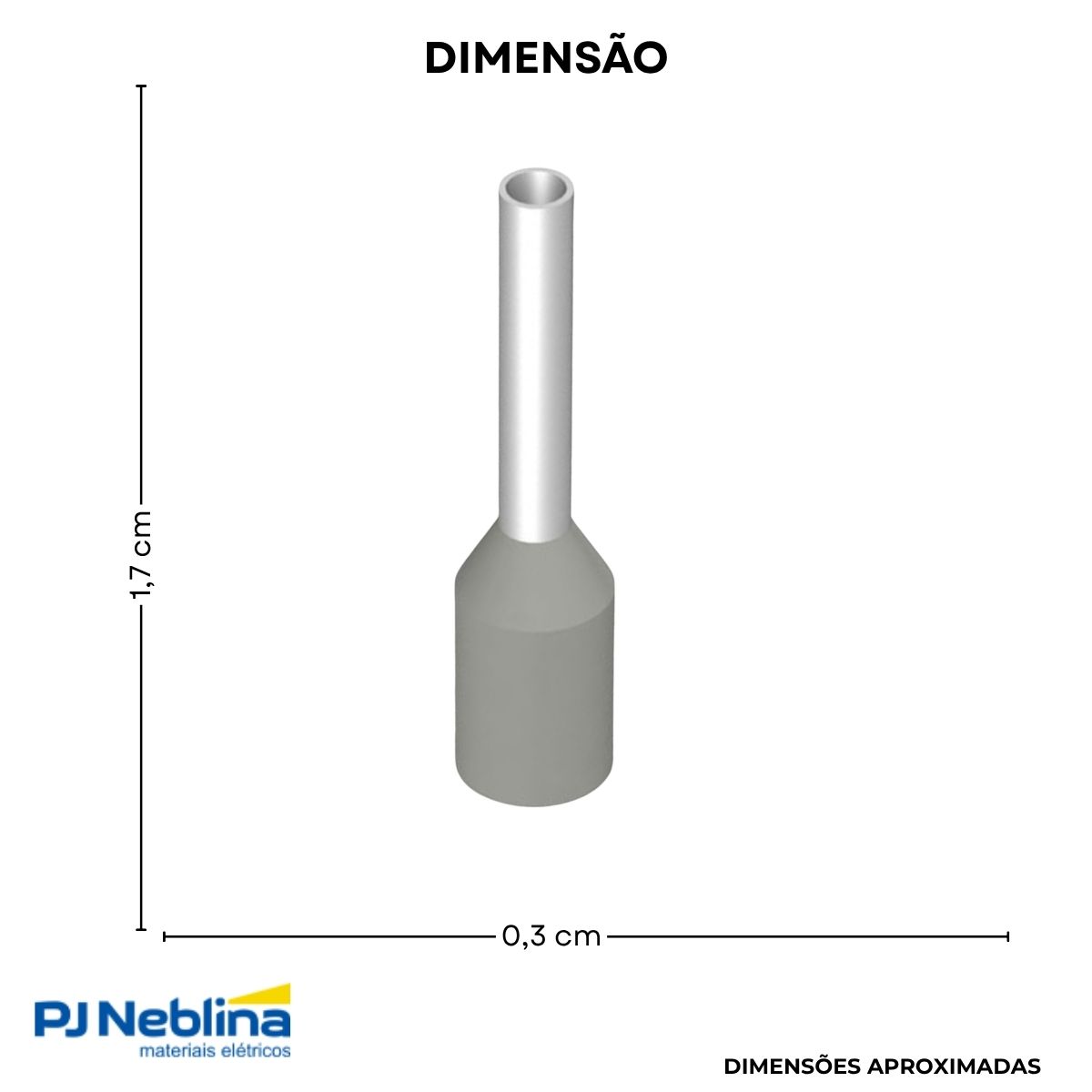 Terminal Tubular (Ilhos) 0,75Mm (18Awg) Pré-Isolado Cz - Conexel
