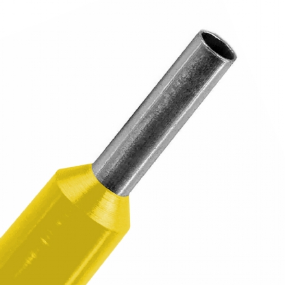 Terminal Tubular Ilhos 6,00mm Pré-Isolado Amarela 100 Unidades - Magnet