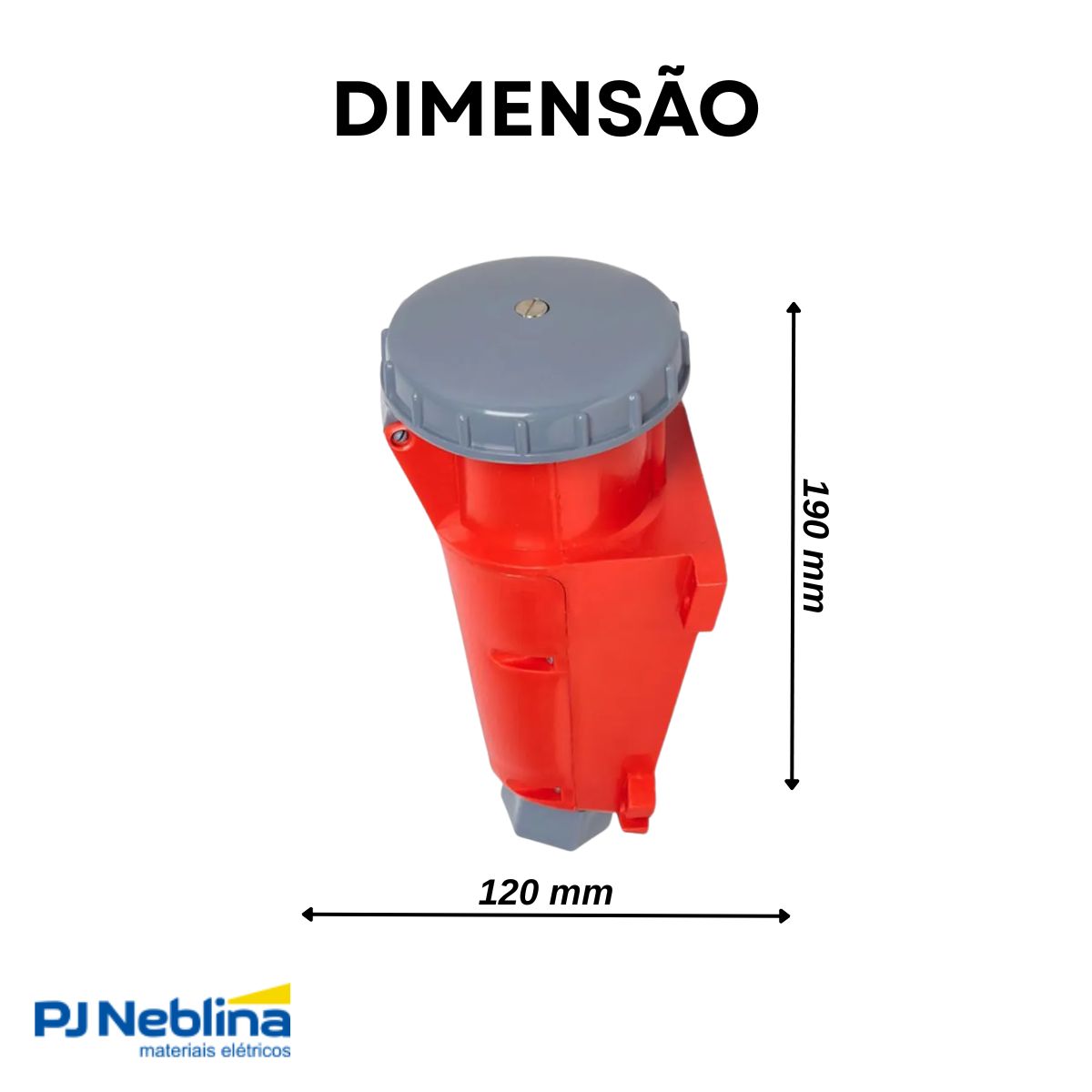 Tomada Industrial Femea Sobrepor 3P+N+T 63A 380/440V Vm 6H Ip67 - Steck