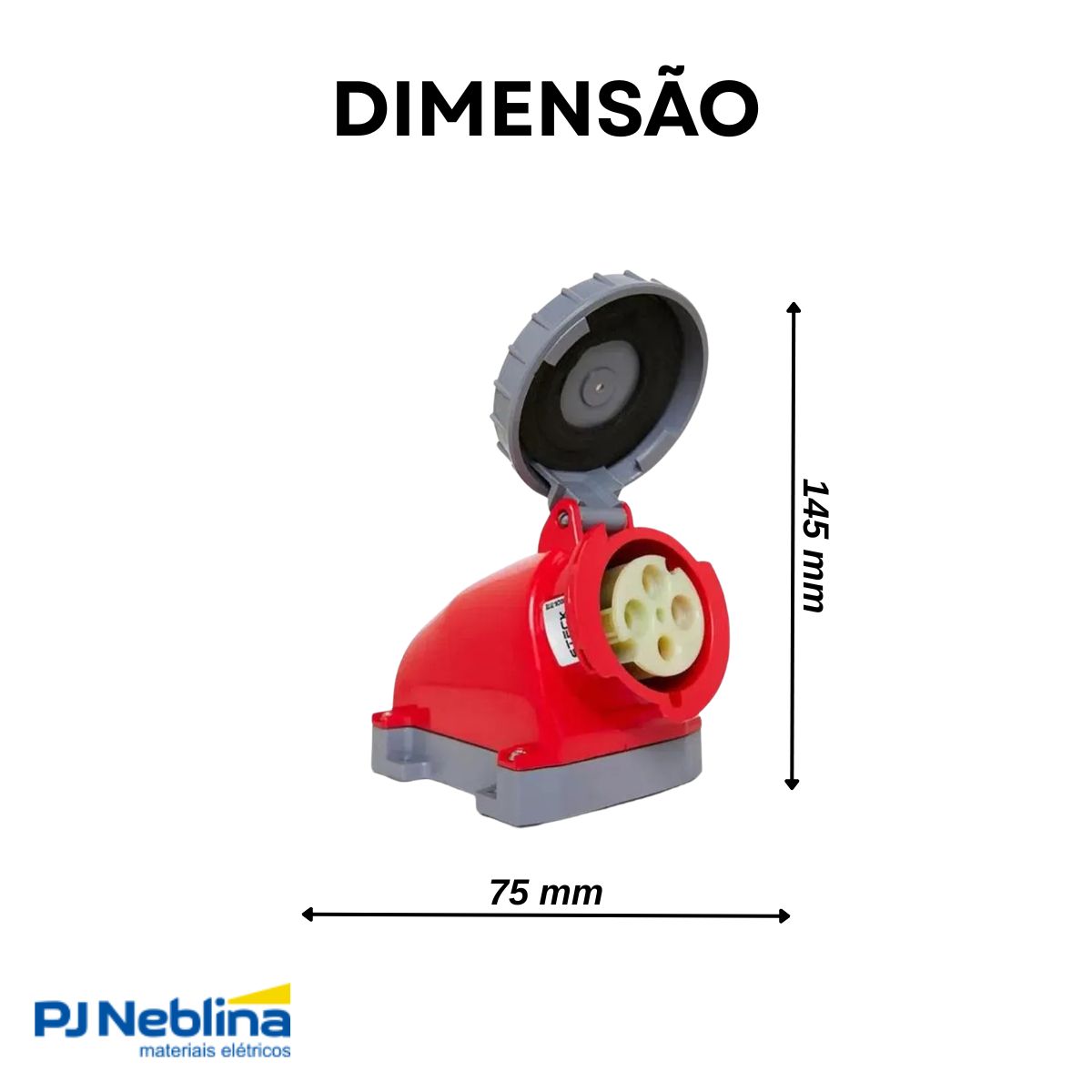 Tomada Industrial Femea Sobrepor 3P+T 16A 380/440V Vm 6H Ip67 - Steck