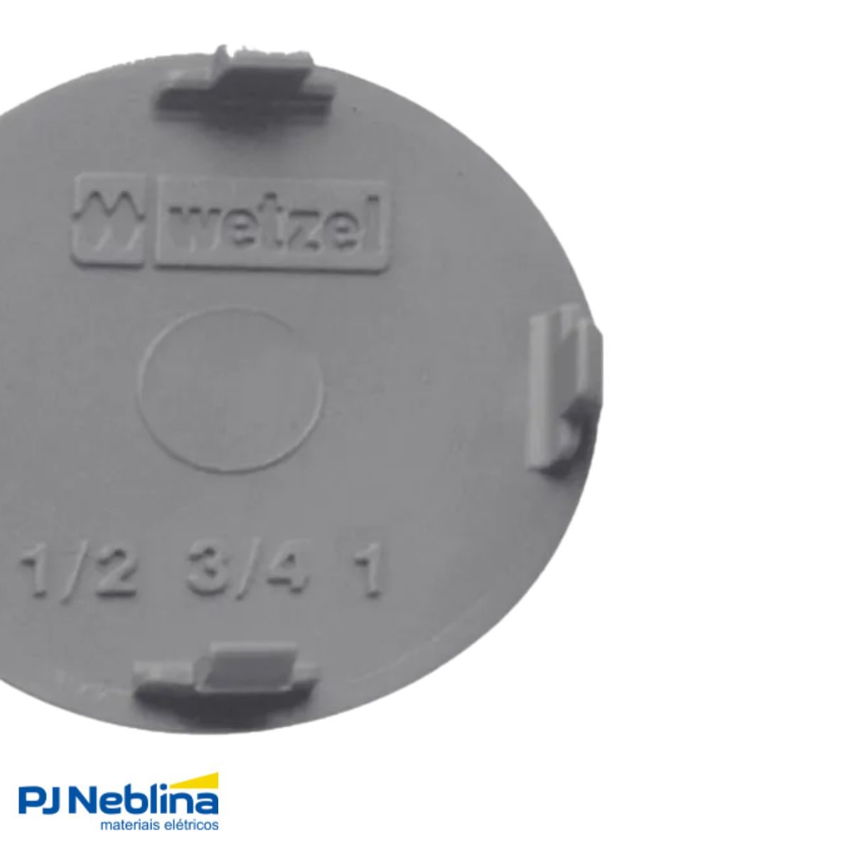 Tampão Condulete Click Plástico 1Pol Cinza S/Rosca - Wetzel