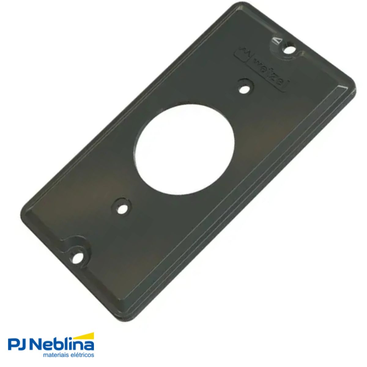 Tampa Condulete 1 Tomada Redonda Pvc 1Pol Cinza S/Vedação - Wetzeel