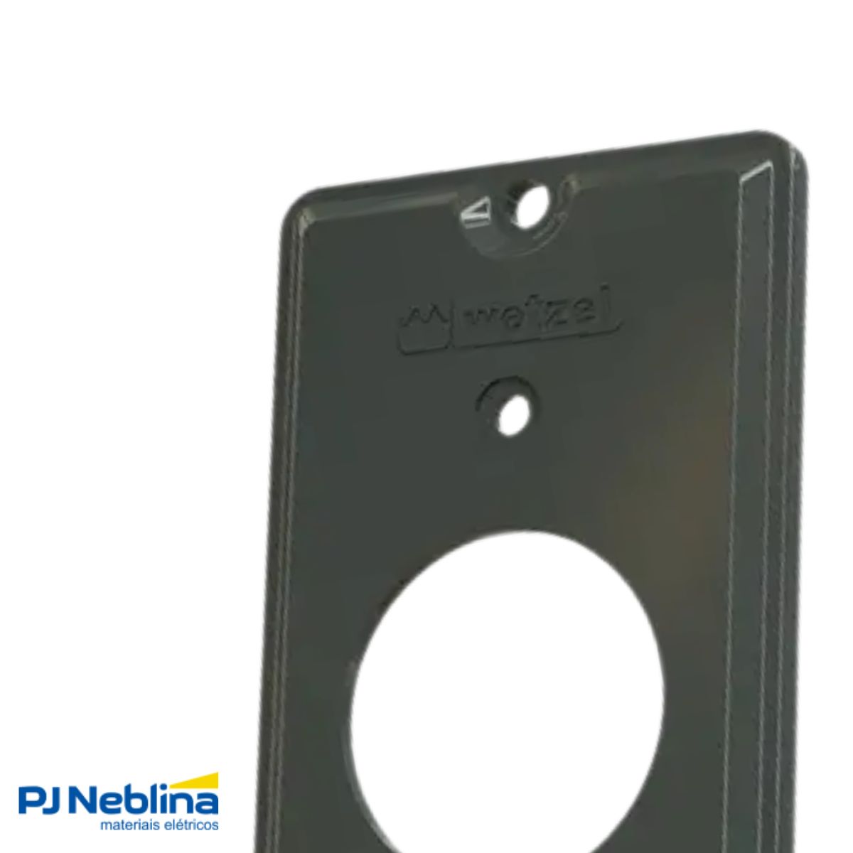 Tampa Condulete 1 Tomada Redonda Pvc 1Pol Cinza S/Vedação - Wetzeel