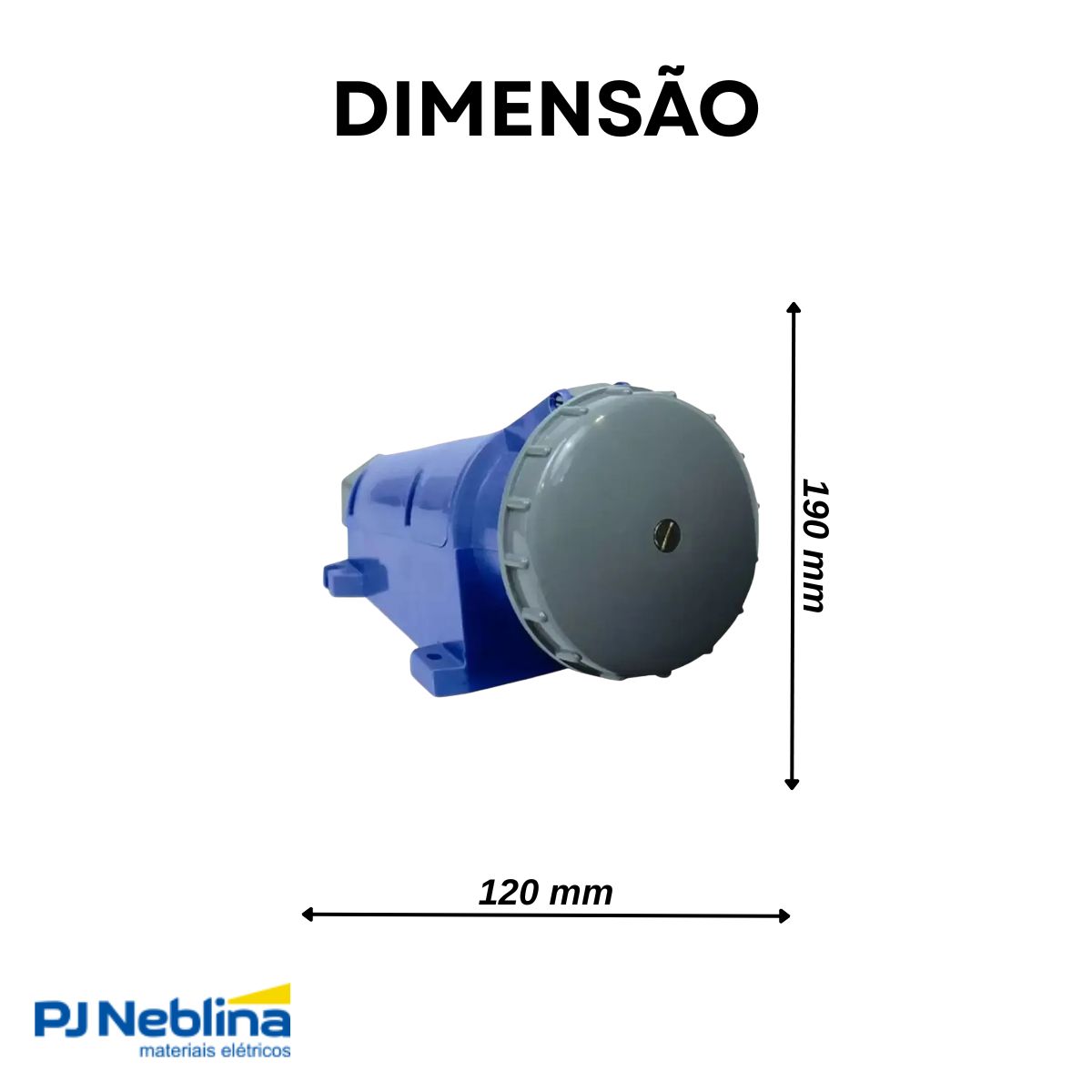 Tomada Industrial Femea Sobrepor Bloqueio Mecanico 3p+t 63a