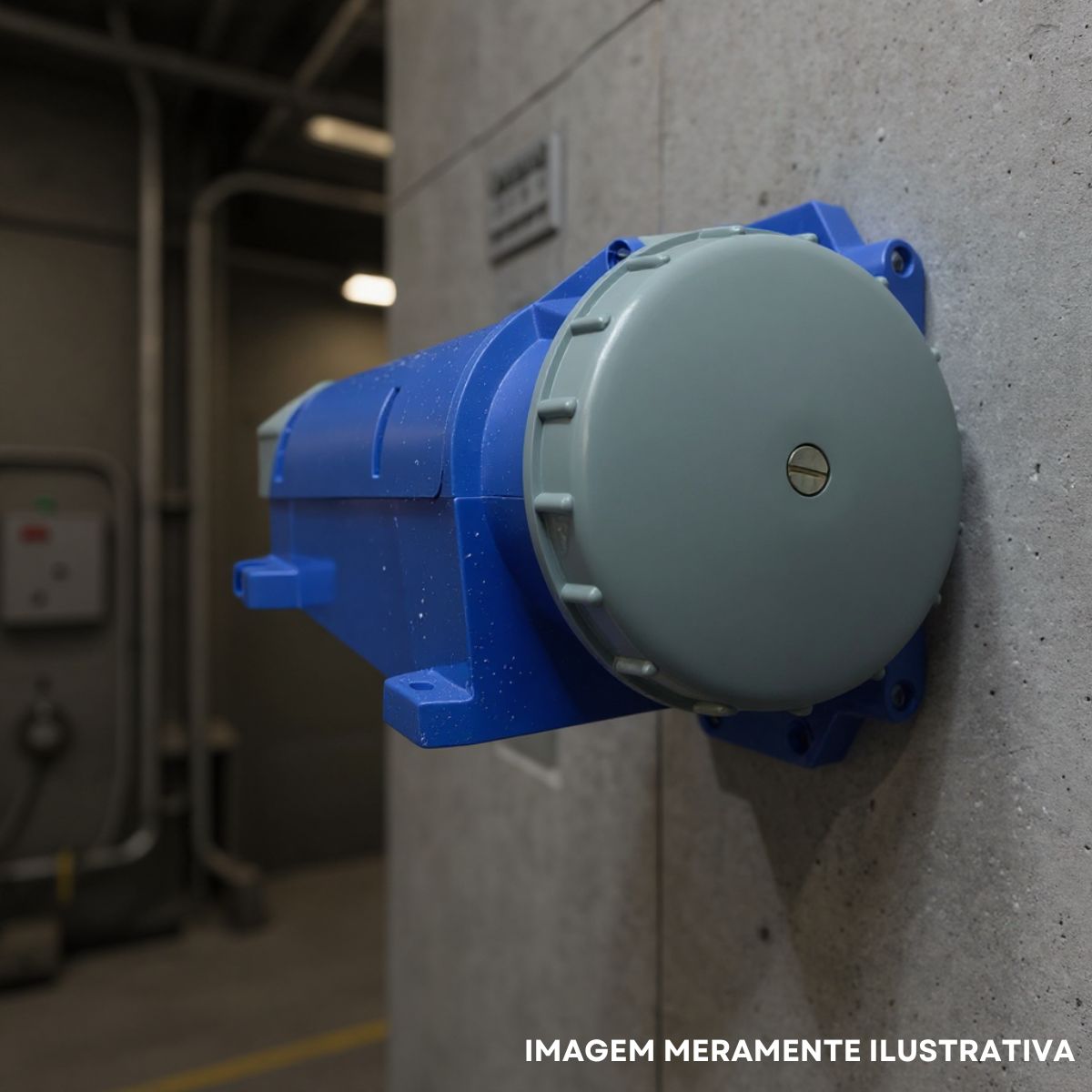 Tomada Industrial Femea Sobrepor Bloqueio Mecanico 3p+t 63a