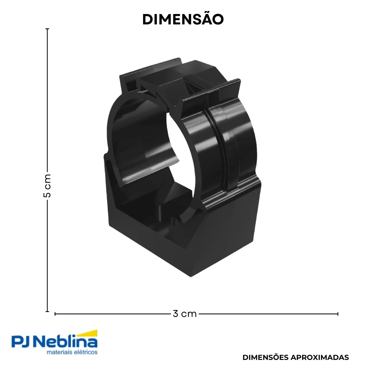 Braçadeira Pvc 3/4 Preto - Wetzel