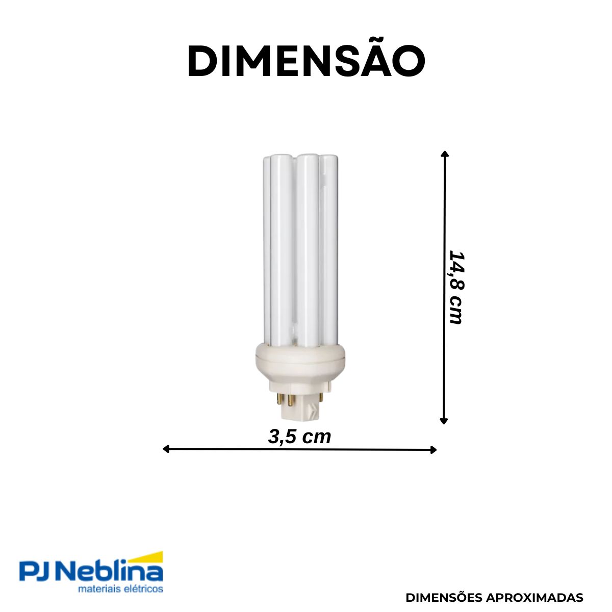 Lâmpada Fluorescente Compacta 3U 32W Não Integrada 4 Pinos Gx24Q-3 4000K Branco Neutro Luz Branca - Philips