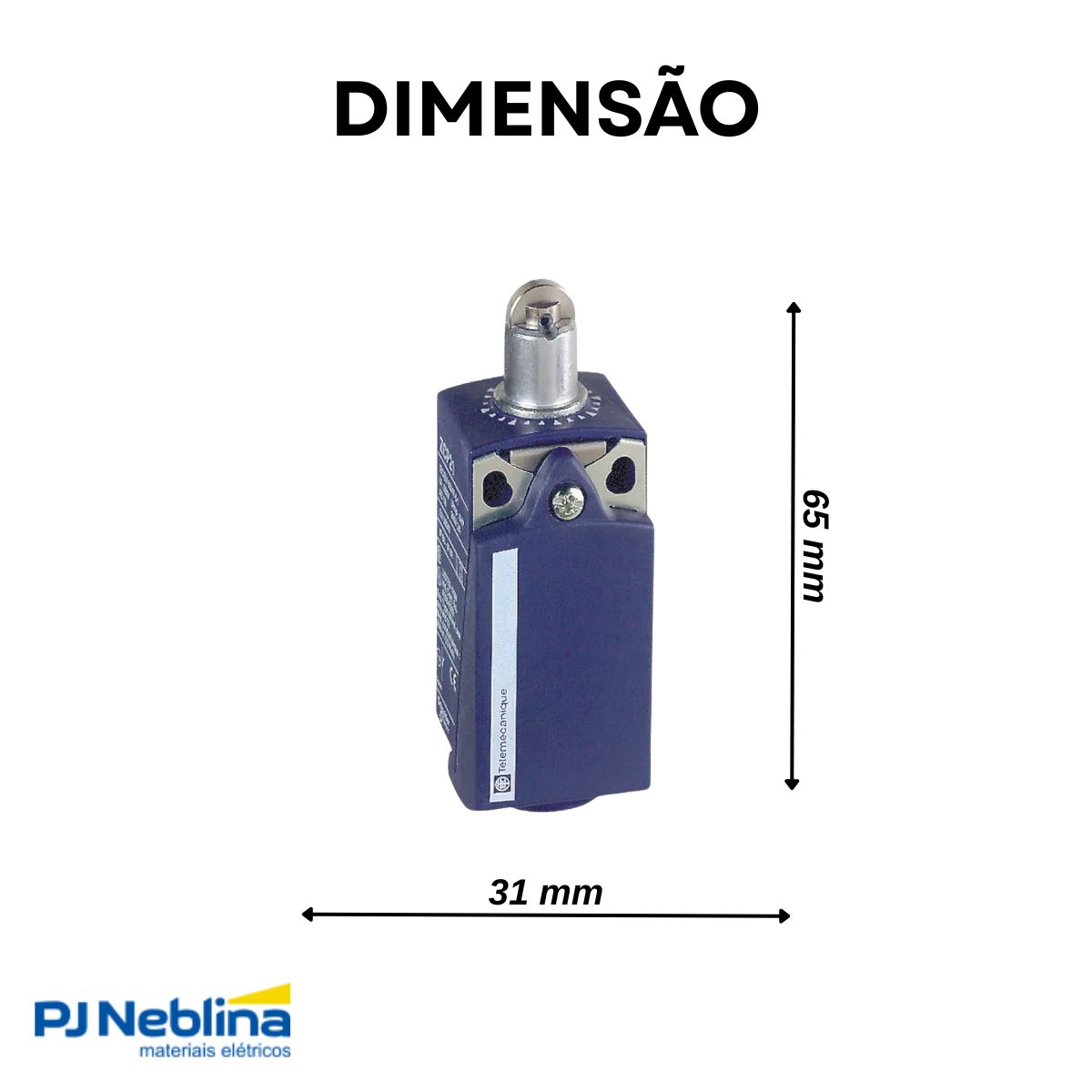 Chave Fim De Curso Pistão C/Roldana 3A 1Na+1Nf Ip66/Ip67 - Telemecanique