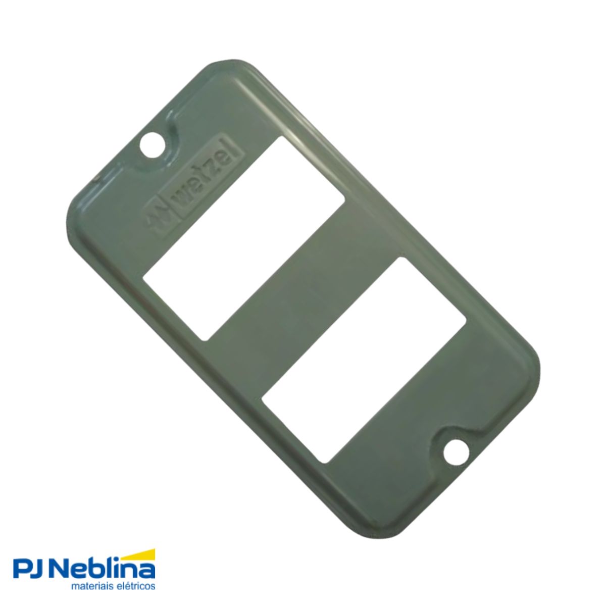 Tampa Condulete 2 Postos Distanciados Pvc 1/2-3/4 Cinza S/Vedação - Wetzel