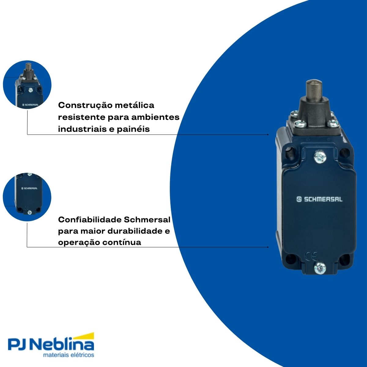Chave Fim De Curso Pistão 4A 1Na+1Nf Ip67 - Ace Schmersal