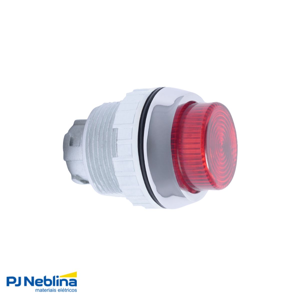 Botão Comando Pulsador Saliente Iluminado Redondo 30 mm Metálico Vermelho - Ace Schmersal