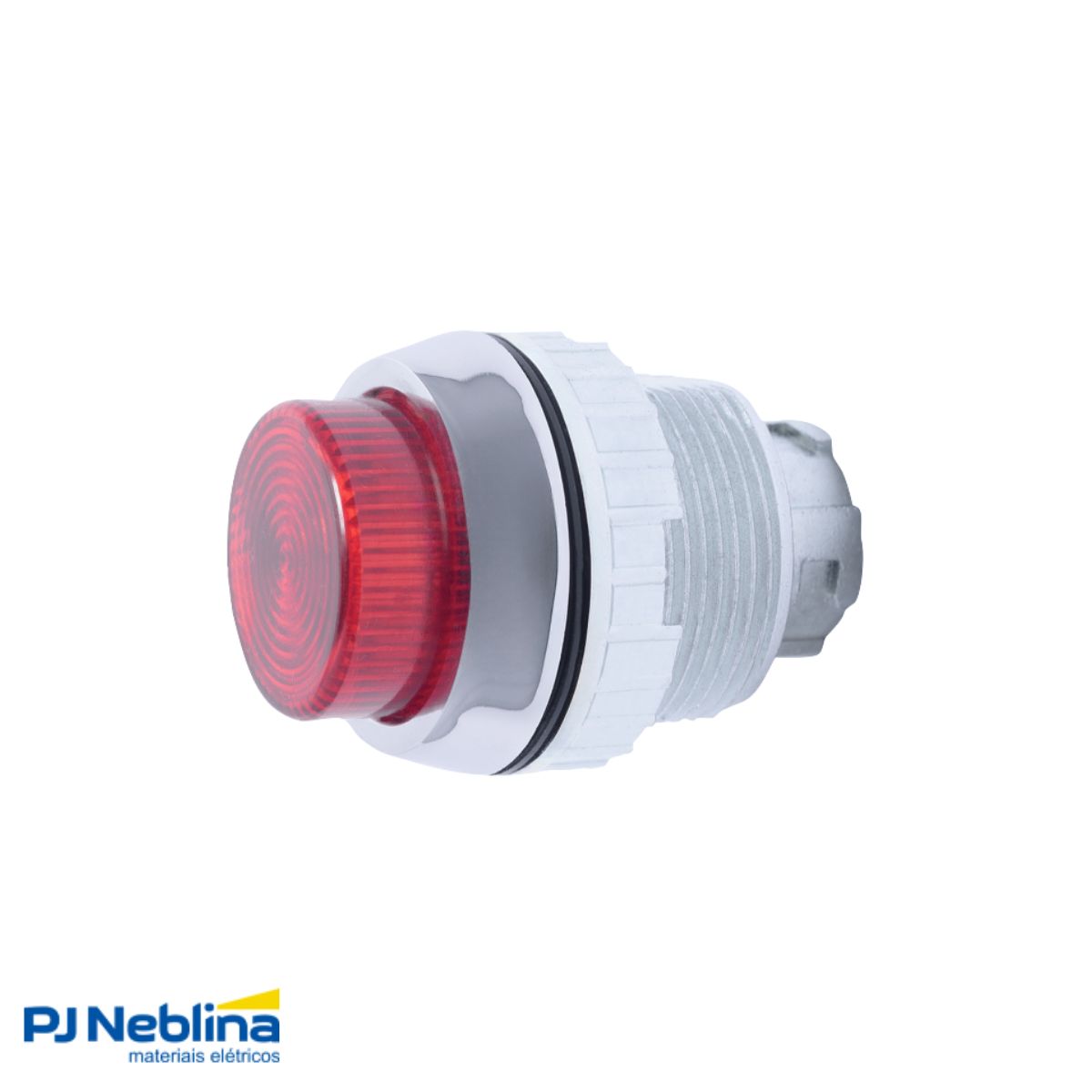 Botão Comando Pulsador Saliente Iluminado Redondo 30 mm Metálico Vermelho - Ace Schmersal