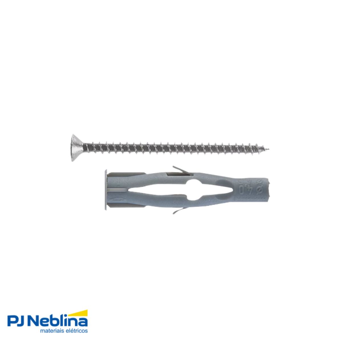 Bucha Fixação Universal Fu8 8Mm Nylon Cz C/Parafuso - Fischer