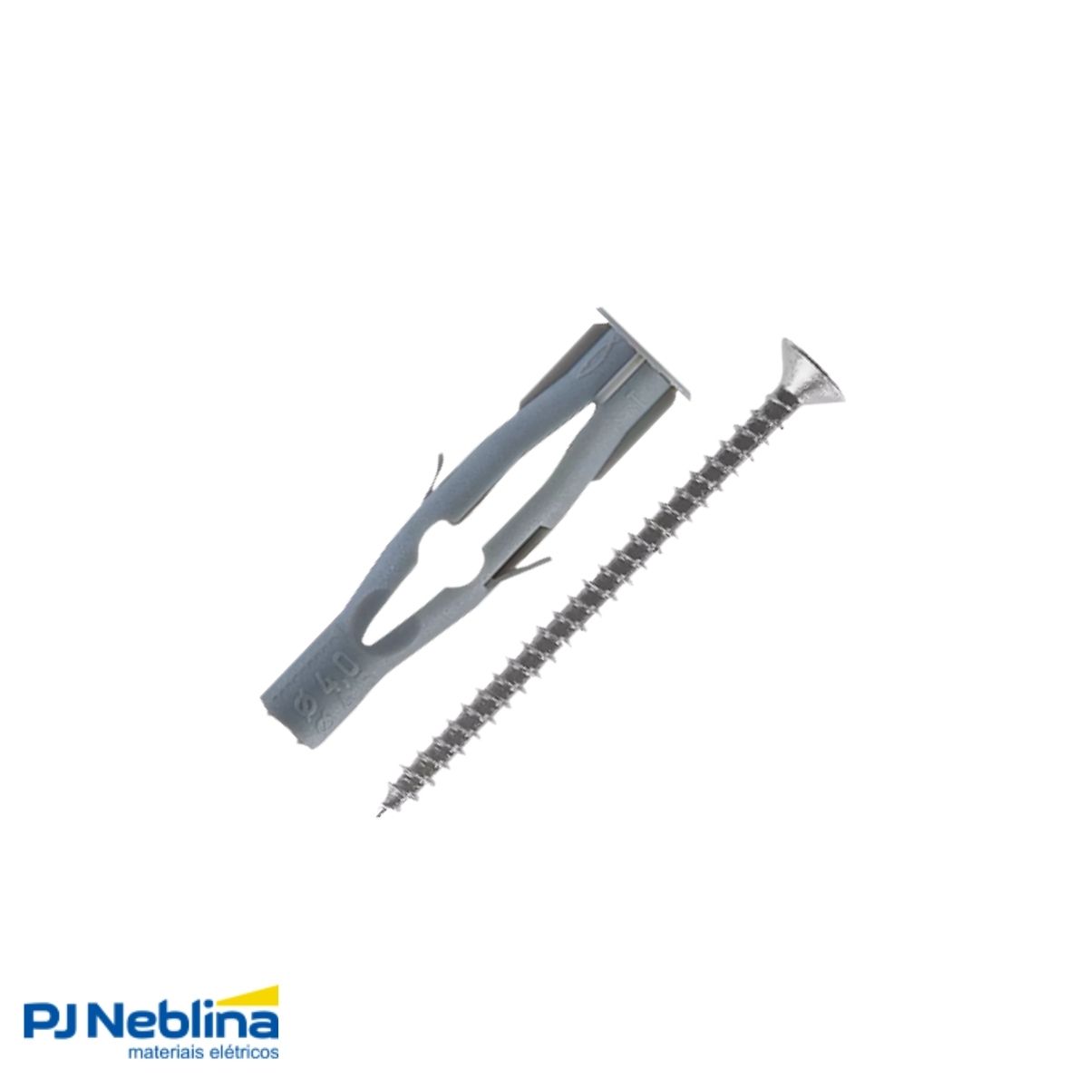 Bucha Fixação Universal Fu8 8Mm Nylon Cz C/Parafuso - Fischer