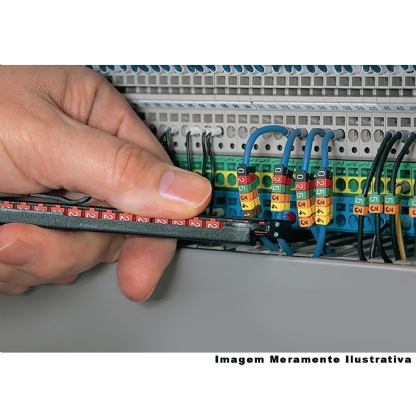 Marcador Anilha W2 Número 9 Amarela Condutor 1,50-2,50mm Com 1000 Unidades - Hellermann