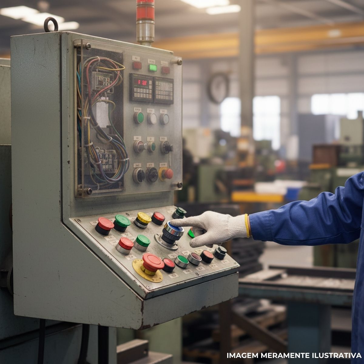 Botão Comando Pulsador Faceado Redondo 30Mm Plástico Azul - Ace Schmersal