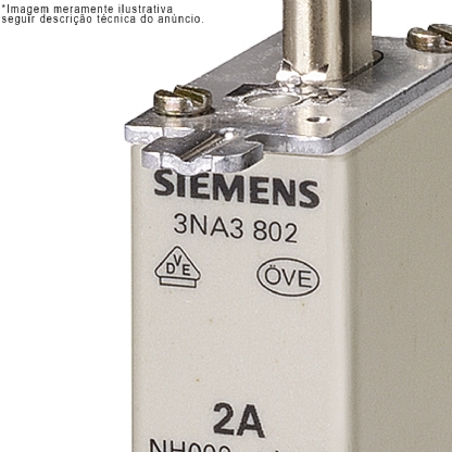Fusível Nh Retardado T-000 80A 500Vca 120Ka 3NA3824 - Siemens
