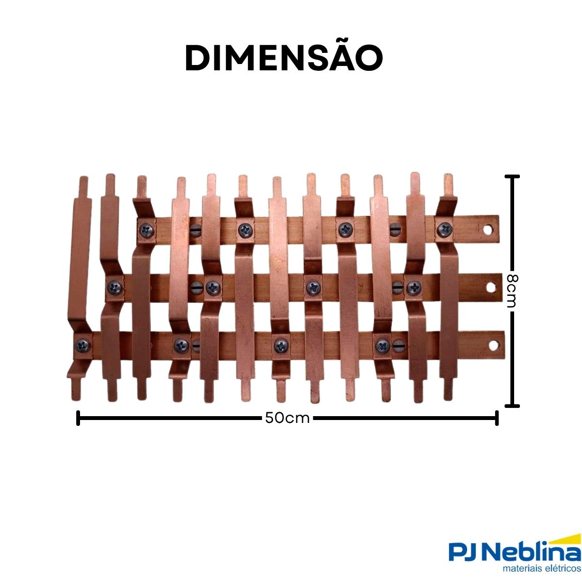 Kit Barramento Trifásico P/70 Disjuntor 225a Sem Placa Montada Tg-ii-70-din Cemar