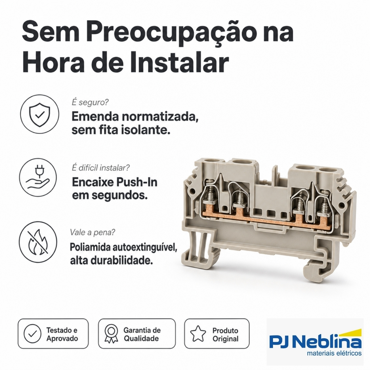 Conector Borne Passagem 4 Conexões 2,50Mm 800V Bege - Conexel