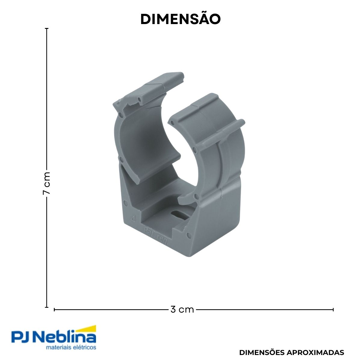Braçadeira Eletroduto 1.1/2 Pvc Cinza - Wetzel