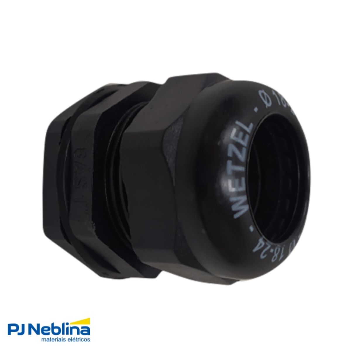Prensa Cabo Curto 1/2 6-12Mm Bsp Nylon Preto Ip68 - Wetzel