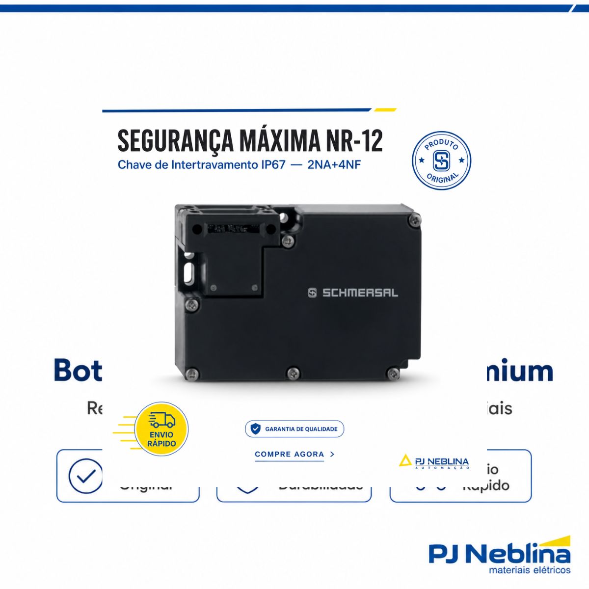 Chave Segurança Intertravamento Plástico 4A 2Na+4Nf Ip67 - Ace Schmersal