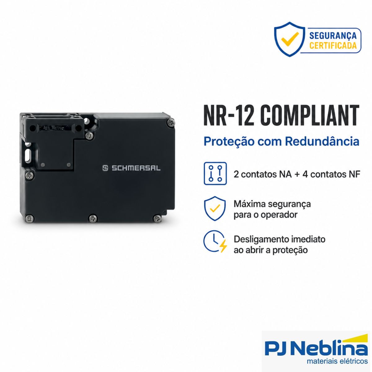 Chave Segurança Intertravamento Plástico 4A 2Na+4Nf Ip67 - Ace Schmersal
