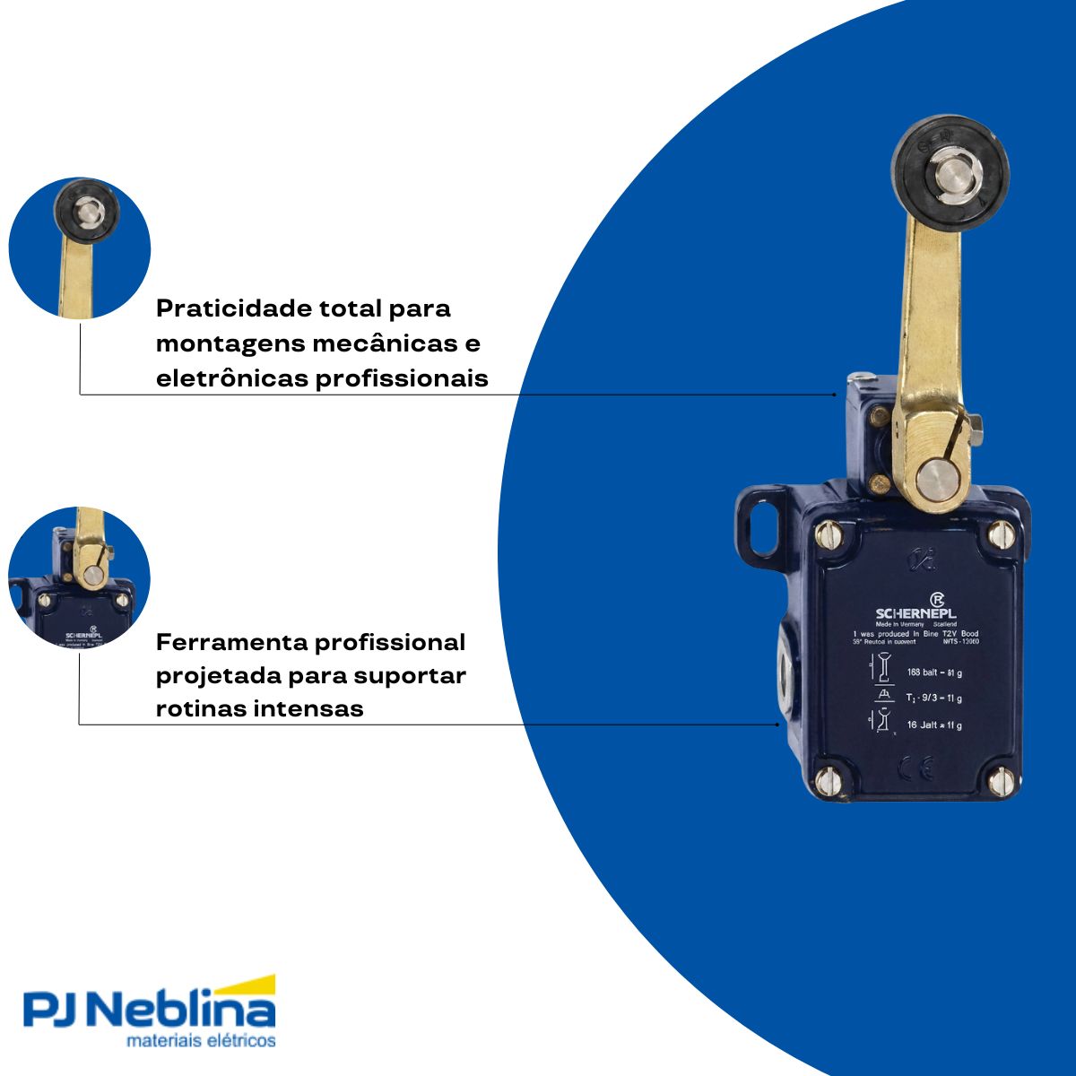 Chave Fim De Curso Alavanca C/Roldana 4A 1Na+1Nf Ip65 - Ace Schmersal