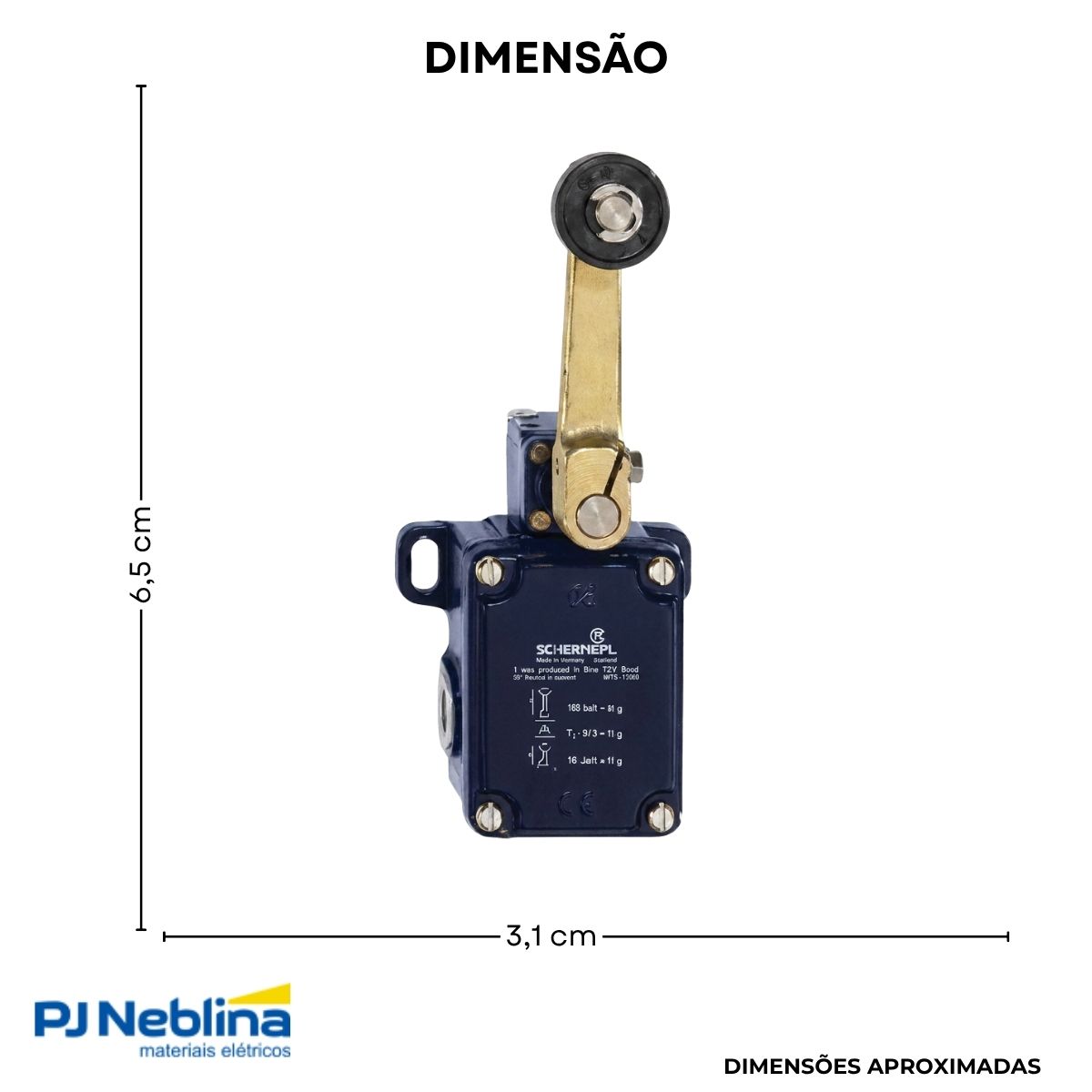 Chave Fim De Curso Alavanca C/Roldana 4A 1Na+1Nf Ip65 - Ace Schmersal
