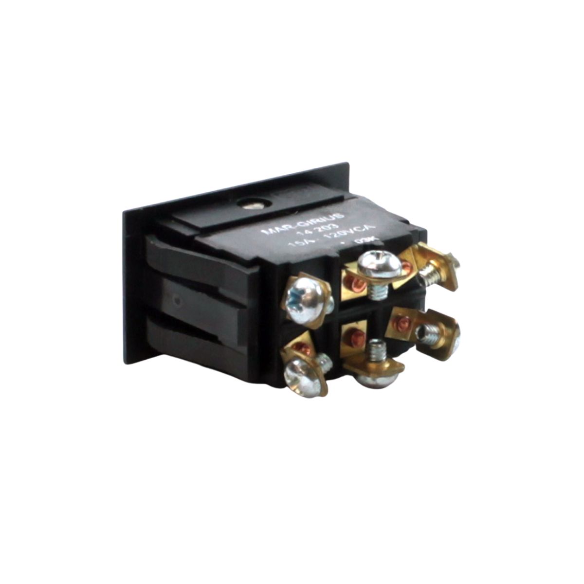 Chave Interruptor Tecla Poliamida Bipolar Liga/Desliga/Liga 15/10A 120/250V Pt Standard Terminal Parafuso - Margirius