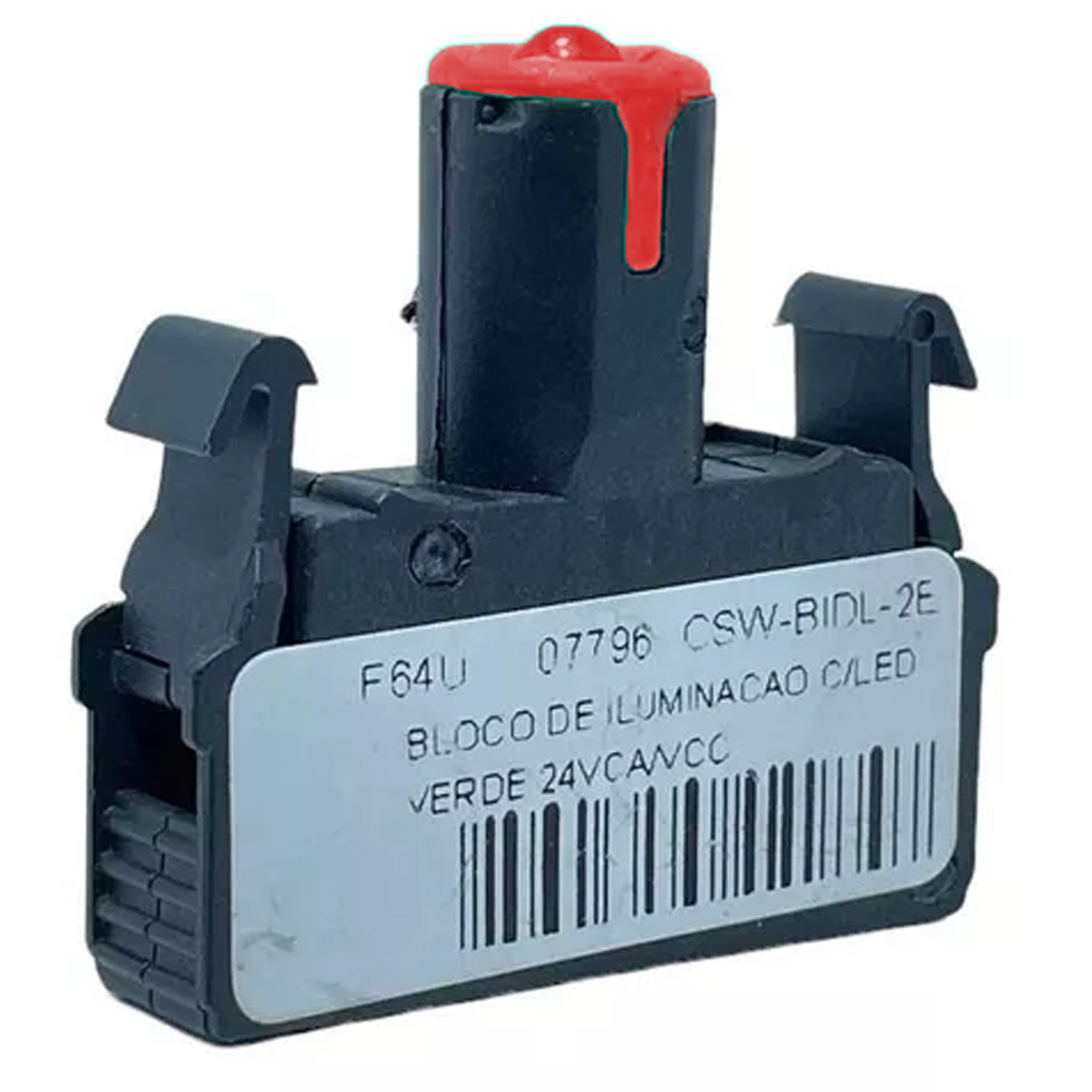 Bloco Contato Iluminado Led Para Botão/Sinaleiro 220-240V Vermelho Weg