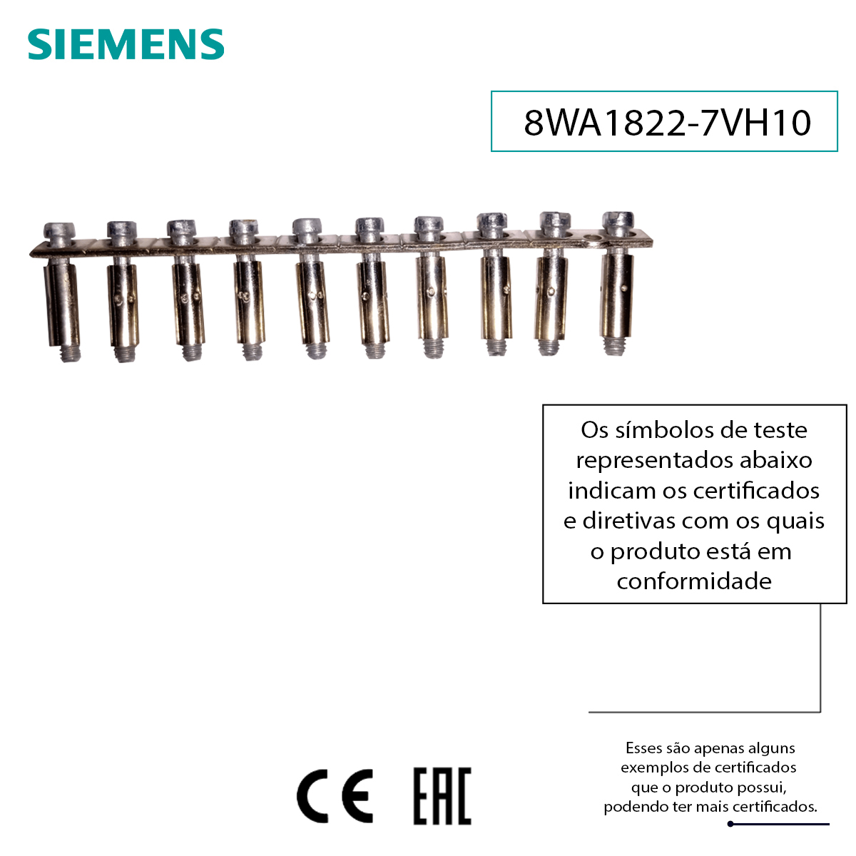 Ponte Interligação 8Wh1 Para Conector Desmt Para 10 Polos 8WA18227VH10 Siemens