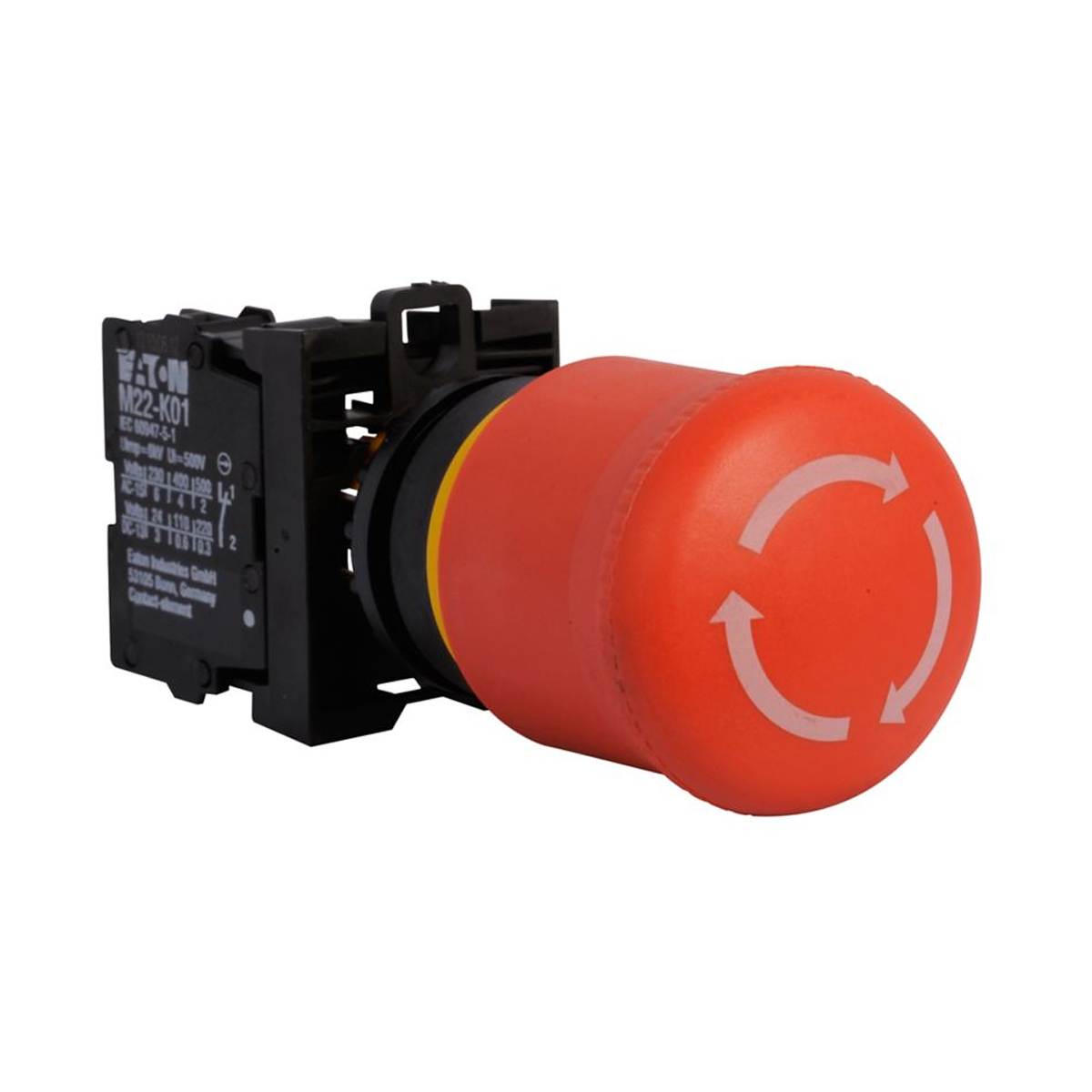 Botão Emergência Comando Girar Para Destravar 1Nf Vermelho 22,5Mm - Moeller