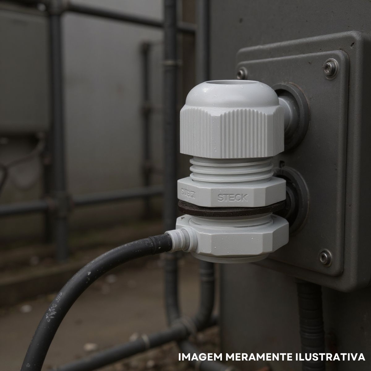 Prensa Cabo Nylon Pg07 Cz Ip67 Longa - Steck