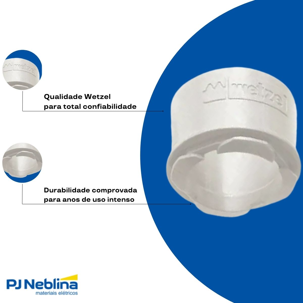 Conector Adaptador Múltiplo Pvc 3/4 S/Rosca Branco - Wetzel