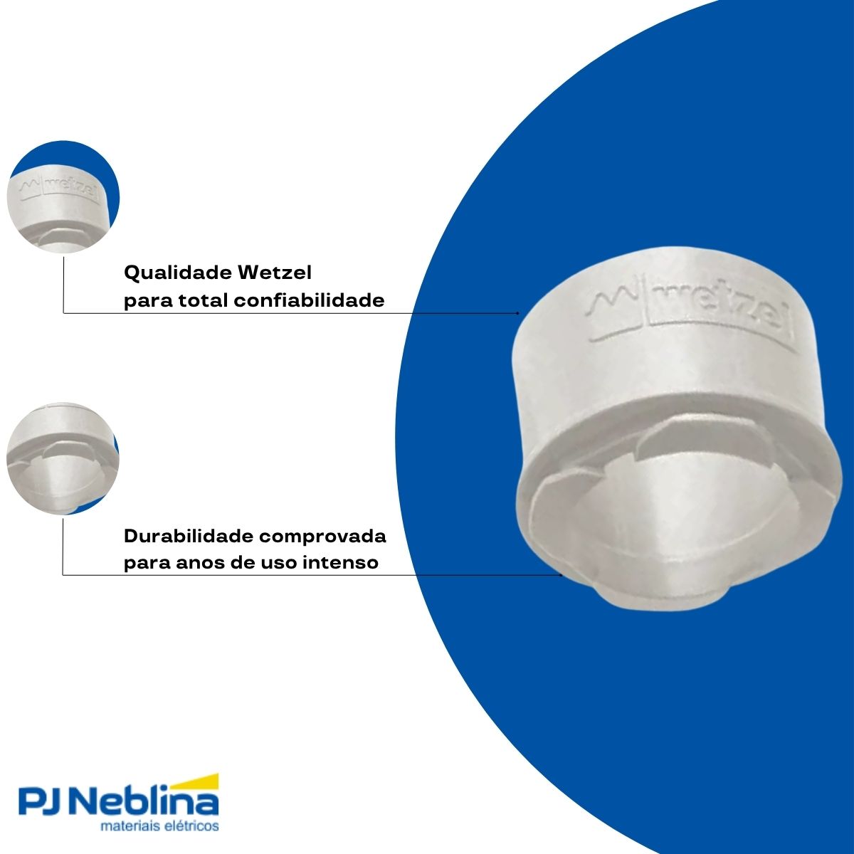 Conector Adaptador Múltiplo Pvc 1Pol S/Rosca Branco - Wetzel