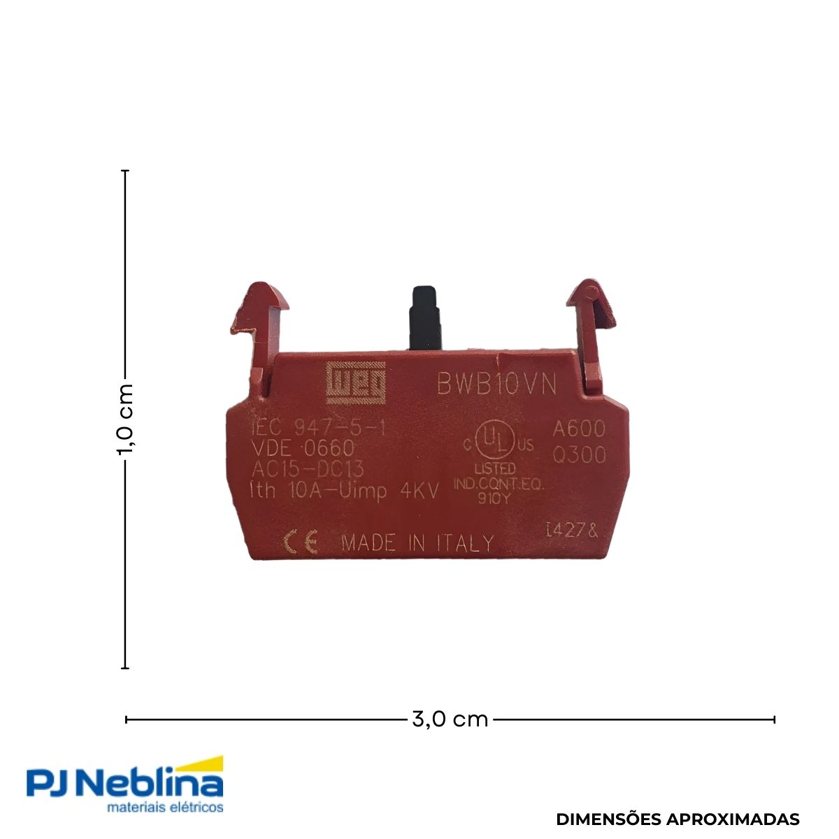 Bloco Contato Auxiliar P/Botão 1Nf - Weg