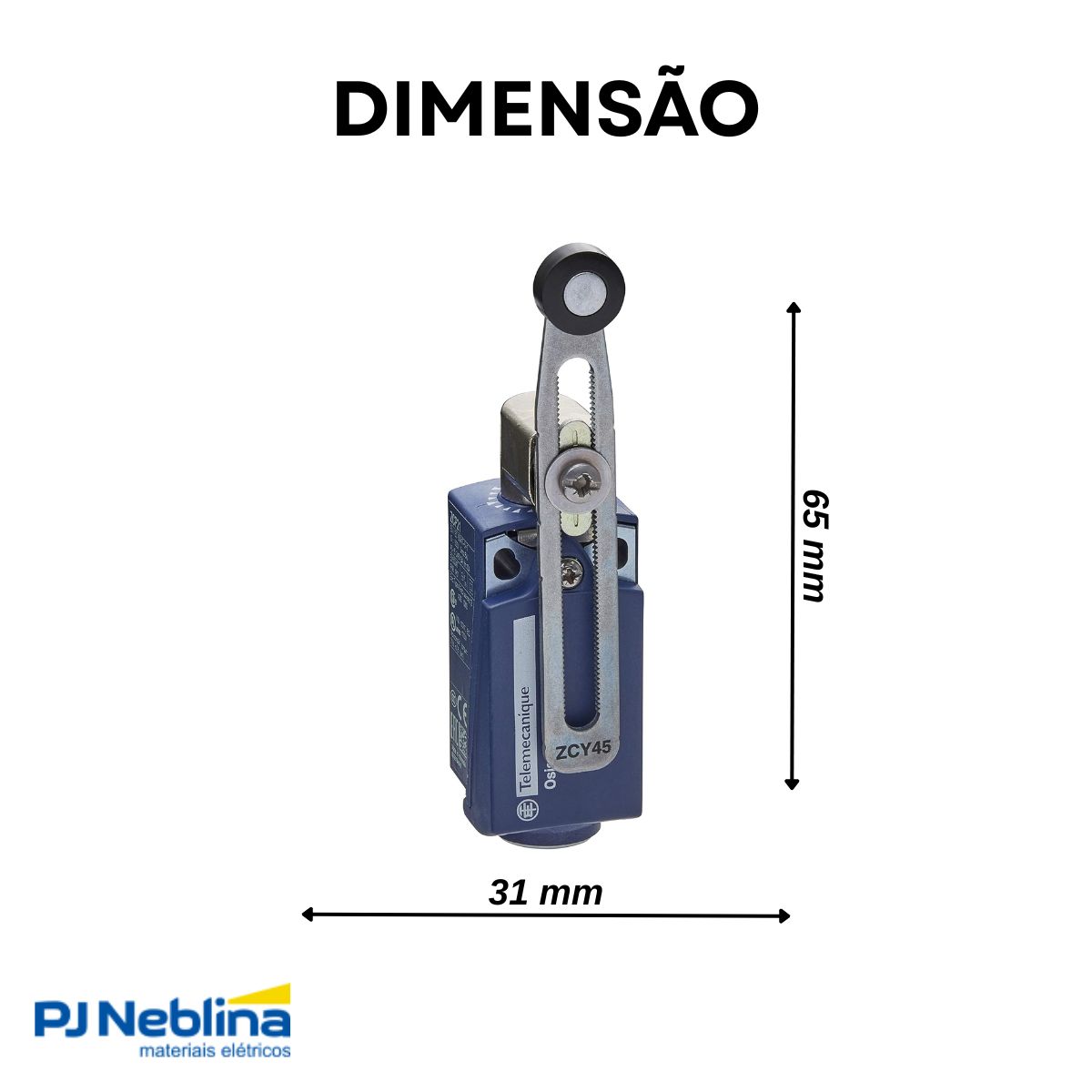 Chave Fim De Curso Alavanca Ajustável C/Roldana 3A 1Na+1Nf Ip66/Ip67 - Telemecanique