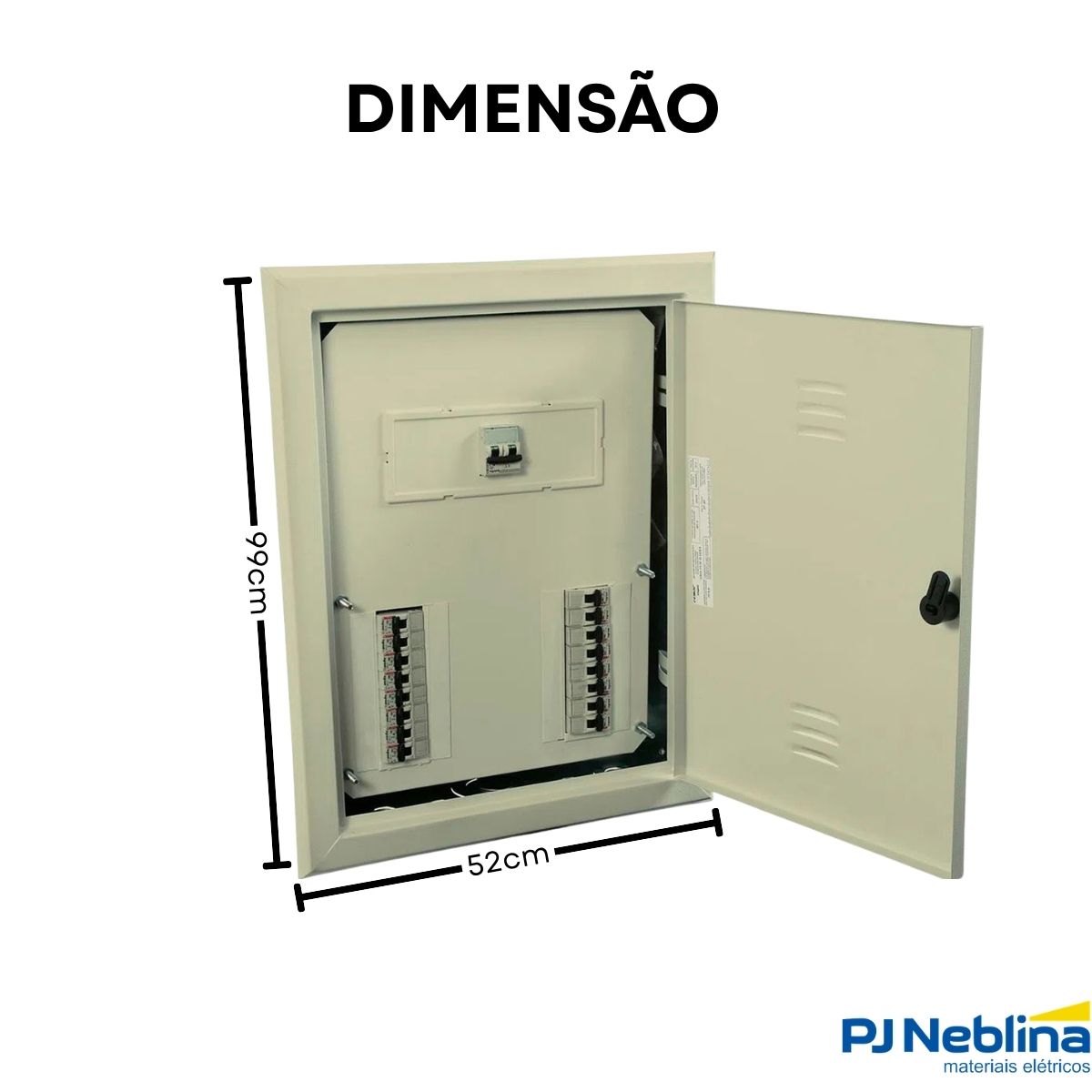 Quadro Distribuição Embutir Com Placa Montada 225a Bege Cemar