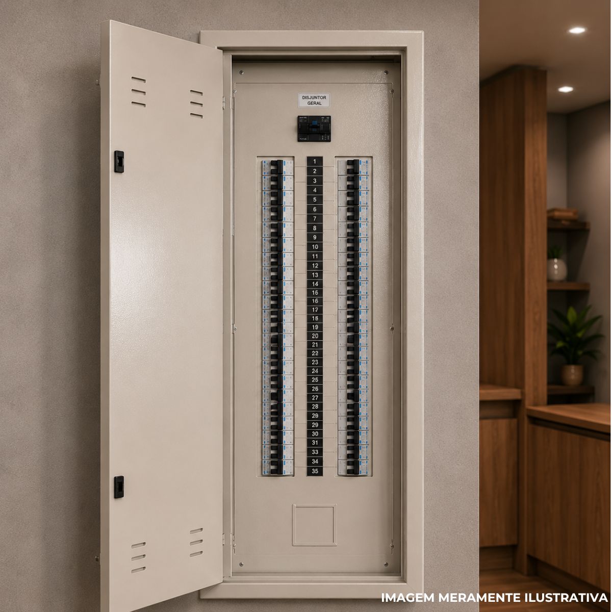 Quadro Distribuição Universal Sobrepor Metálico Bg 225A 70 Disjuntor Din/50 Bolt-On 1082X481X120Mm - Cemar