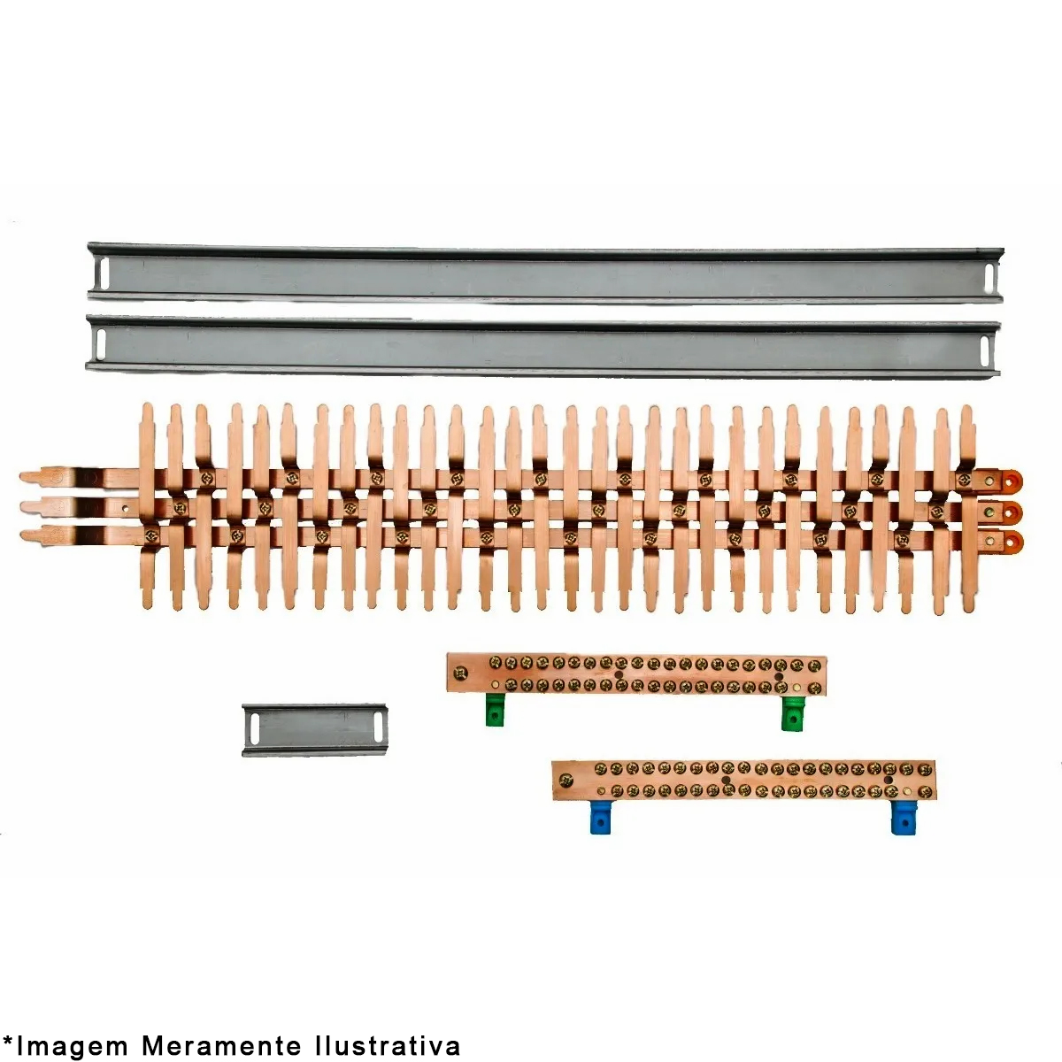 Kit Barramento Trifásico Para 16 Disjuntor Din 150A Tg-Ii-16Din - Cemar