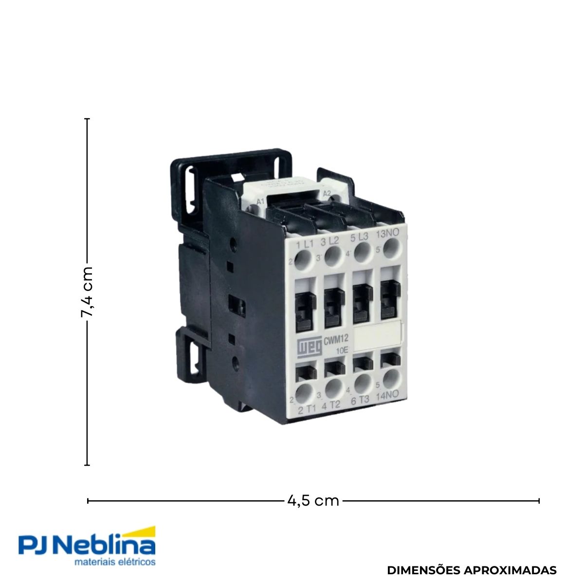 Contator Potencia Tripolar 12A 220V 1Na+1Nf 50/60Hz - Weg