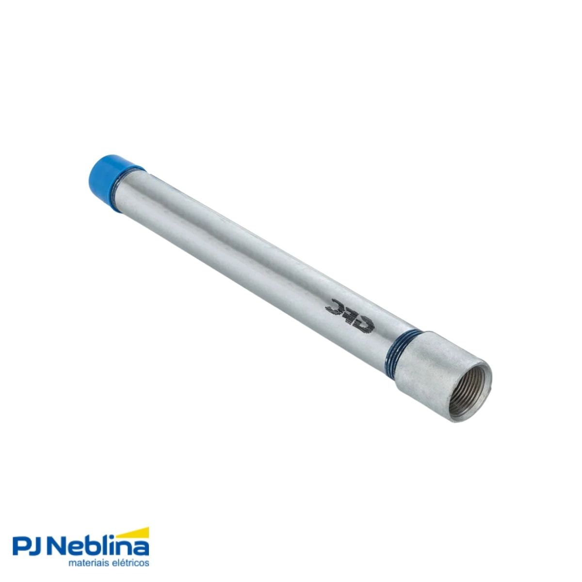 Eletroduto Aço Carbono Roscável Pesado 3/4 Pre-Zincado Nbr 13057 (Br C/3M) P=1,11Mm Tpaz C/Luva - Eletroduto/Est