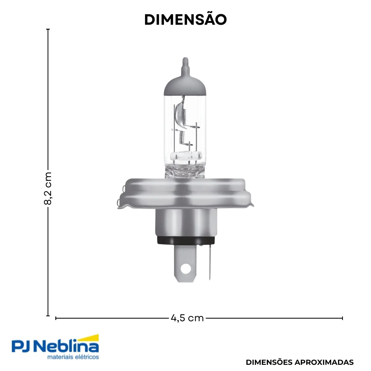 Lâmpada Halógena Automotiva H5 60/55W 12V P45T Luz Amarela - Osram