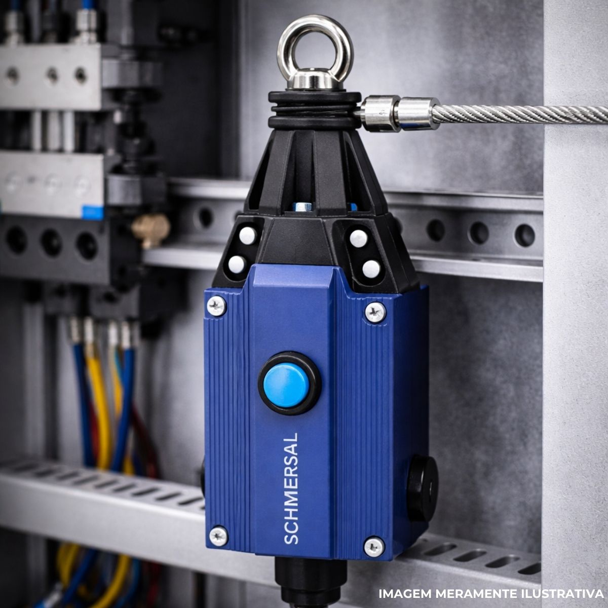Chave Parada Emergência Monitoramento Cabo Metálico Azul 4A 230Vca/24Vcc 2Na+2Nf Ip67 - Ace Schmersal