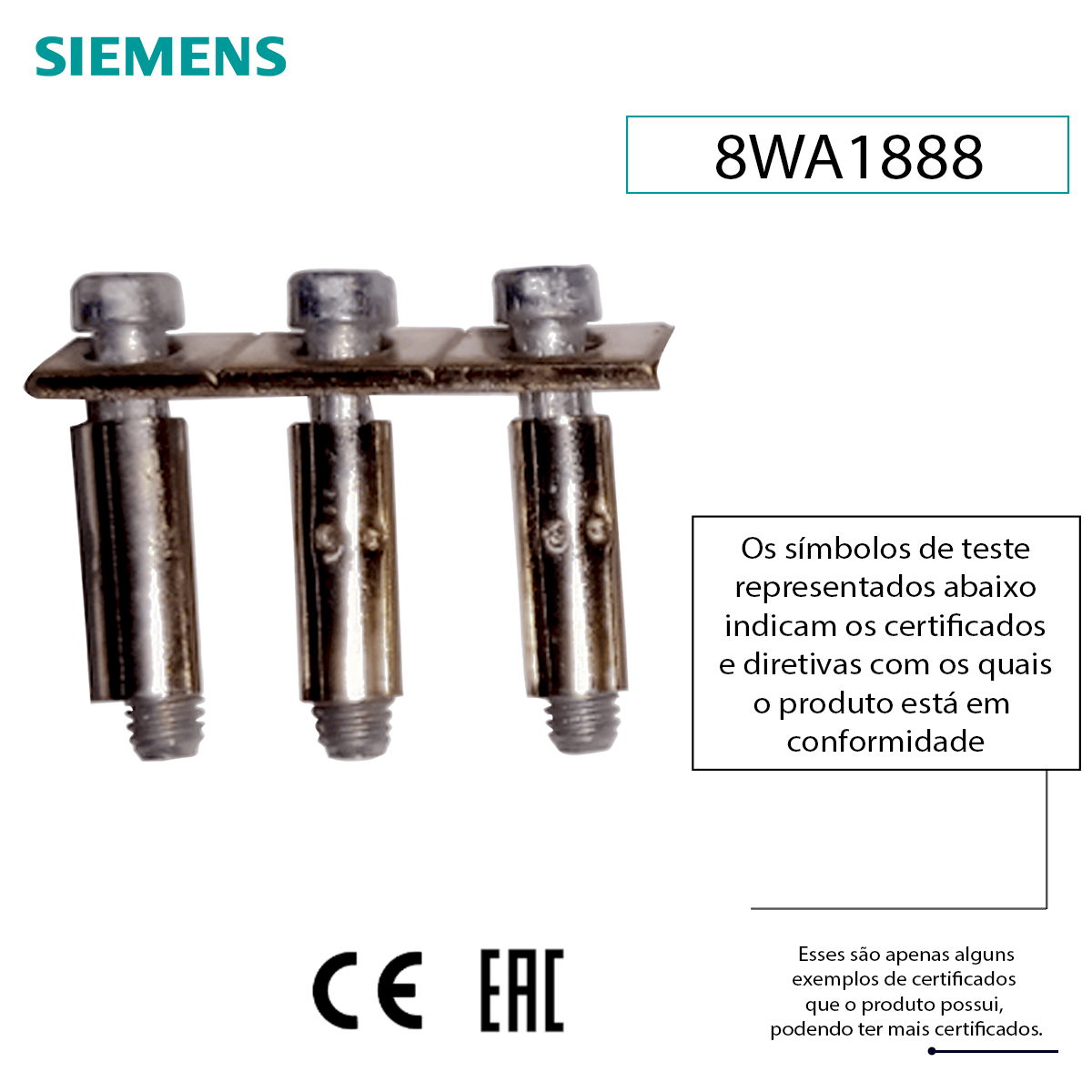 Ponte Interligação Medição 6Mm Para 10 Polos 8WA1888 - Siemens
