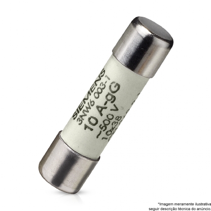Fusível Cartucho Retardado 10X38mm 4A 500Vca 3NW60041 - Siemens