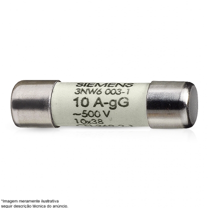 Fusível Cartucho Retardado 10X38mm 4A 500Vca 3NW60041 - Siemens