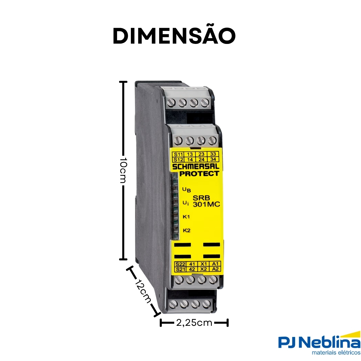 Rele Segurança Multifunção Cat 4 24Vca/Cc 3 Saídas Na +1 Auxiliar Nf - Ace Schmersal