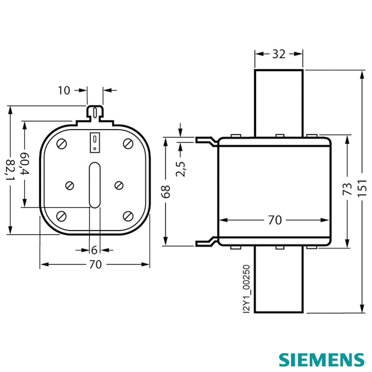 Fusível Nh Sitor Ultra Rápido Gs 710A 690V 100Ka T-3 Indicador Frontal 3NE14370 - Siemens